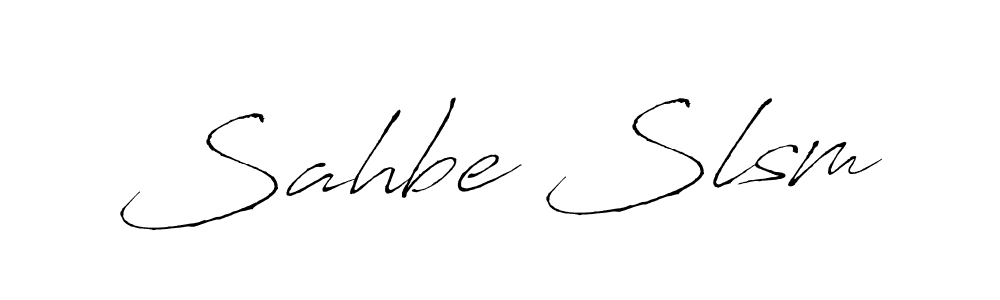 Also You can easily find your signature by using the search form. We will create Sahbe Slsm name handwritten signature images for you free of cost using Antro_Vectra sign style. Sahbe Slsm signature style 6 images and pictures png