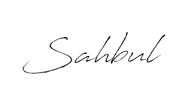 Design your own signature with our free online signature maker. With this signature software, you can create a handwritten (Antro_Vectra) signature for name Sahbul. Sahbul signature style 6 images and pictures png