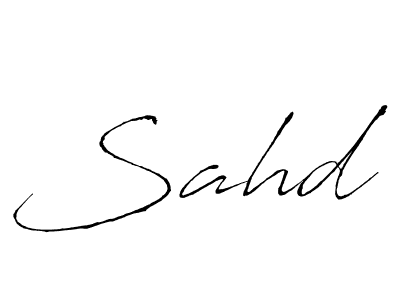 Make a beautiful signature design for name Sahd. With this signature (Antro_Vectra) style, you can create a handwritten signature for free. Sahd signature style 6 images and pictures png