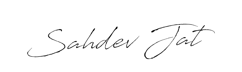 Use a signature maker to create a handwritten signature online. With this signature software, you can design (Antro_Vectra) your own signature for name Sahdev Jat. Sahdev Jat signature style 6 images and pictures png