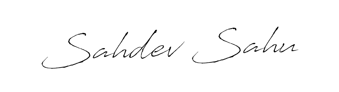 How to make Sahdev Sahu signature? Antro_Vectra is a professional autograph style. Create handwritten signature for Sahdev Sahu name. Sahdev Sahu signature style 6 images and pictures png