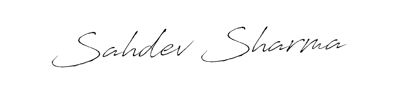 Also we have Sahdev Sharma name is the best signature style. Create professional handwritten signature collection using Antro_Vectra autograph style. Sahdev Sharma signature style 6 images and pictures png