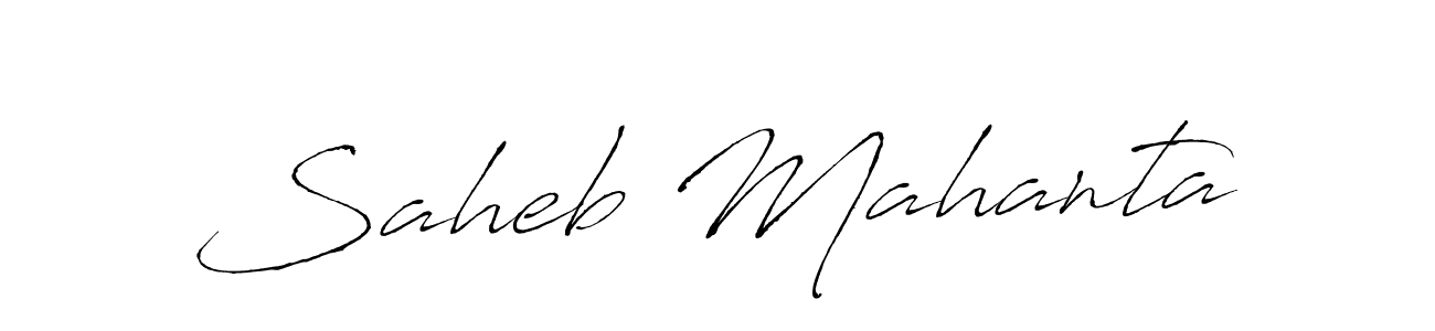 Create a beautiful signature design for name Saheb Mahanta. With this signature (Antro_Vectra) fonts, you can make a handwritten signature for free. Saheb Mahanta signature style 6 images and pictures png