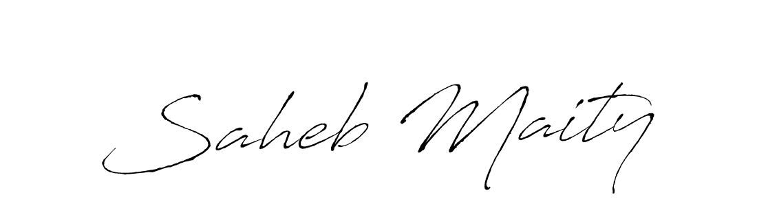 Antro_Vectra is a professional signature style that is perfect for those who want to add a touch of class to their signature. It is also a great choice for those who want to make their signature more unique. Get Saheb Maity name to fancy signature for free. Saheb Maity signature style 6 images and pictures png