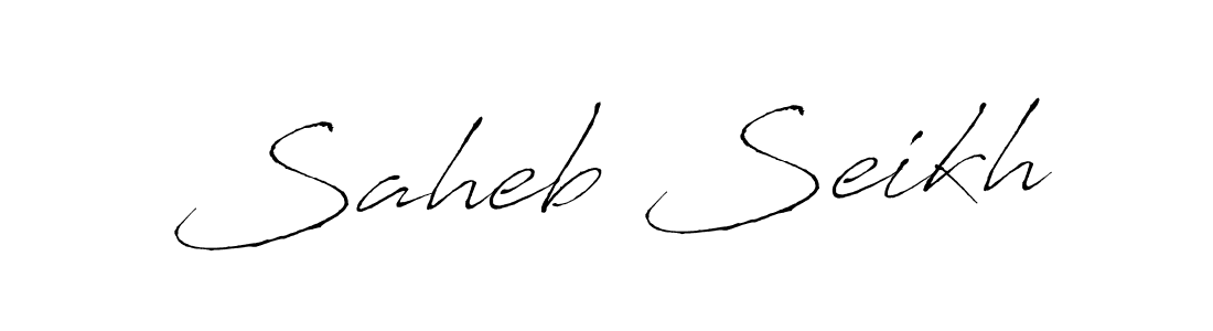 Design your own signature with our free online signature maker. With this signature software, you can create a handwritten (Antro_Vectra) signature for name Saheb Seikh. Saheb Seikh signature style 6 images and pictures png