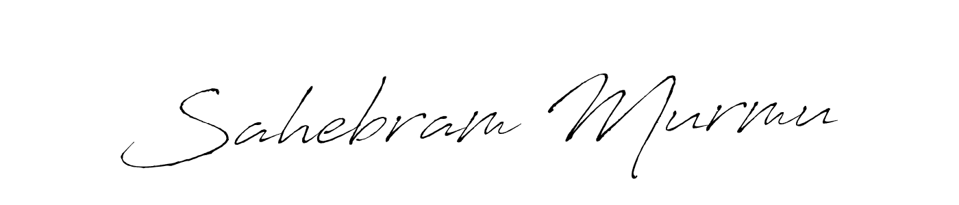 You should practise on your own different ways (Antro_Vectra) to write your name (Sahebram Murmu) in signature. don't let someone else do it for you. Sahebram Murmu signature style 6 images and pictures png