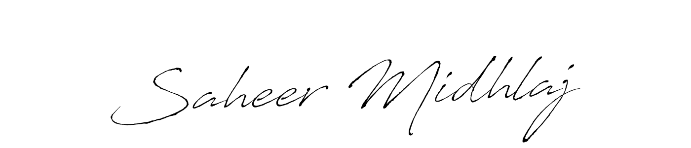 Saheer Midhlaj stylish signature style. Best Handwritten Sign (Antro_Vectra) for my name. Handwritten Signature Collection Ideas for my name Saheer Midhlaj. Saheer Midhlaj signature style 6 images and pictures png