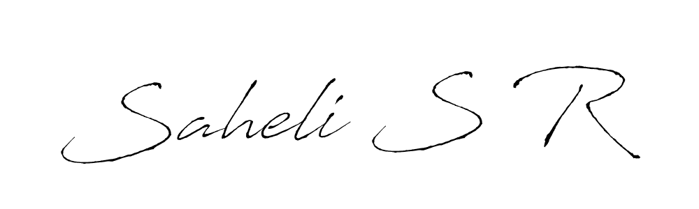 It looks lik you need a new signature style for name Saheli S R. Design unique handwritten (Antro_Vectra) signature with our free signature maker in just a few clicks. Saheli S R signature style 6 images and pictures png