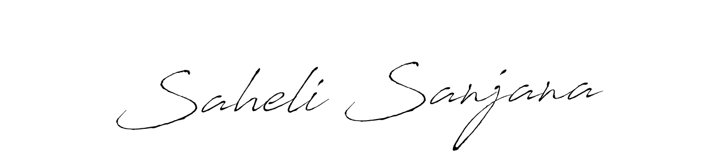 if you are searching for the best signature style for your name Saheli Sanjana. so please give up your signature search. here we have designed multiple signature styles  using Antro_Vectra. Saheli Sanjana signature style 6 images and pictures png