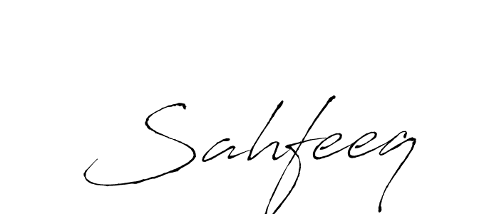 Design your own signature with our free online signature maker. With this signature software, you can create a handwritten (Antro_Vectra) signature for name Sahfeeq. Sahfeeq signature style 6 images and pictures png