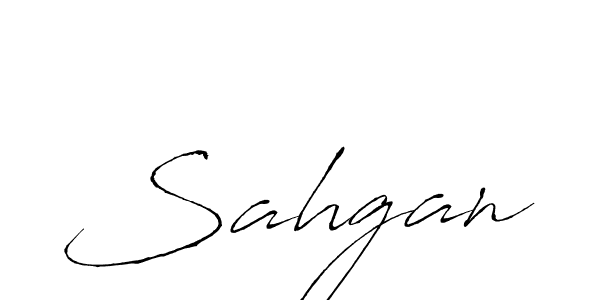 Use a signature maker to create a handwritten signature online. With this signature software, you can design (Antro_Vectra) your own signature for name Sahgan. Sahgan signature style 6 images and pictures png