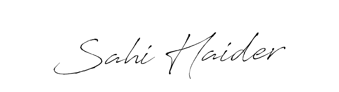 Make a beautiful signature design for name Sahi Haider. With this signature (Antro_Vectra) style, you can create a handwritten signature for free. Sahi Haider signature style 6 images and pictures png