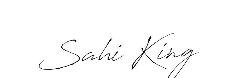 Create a beautiful signature design for name Sahi King. With this signature (Antro_Vectra) fonts, you can make a handwritten signature for free. Sahi King signature style 6 images and pictures png