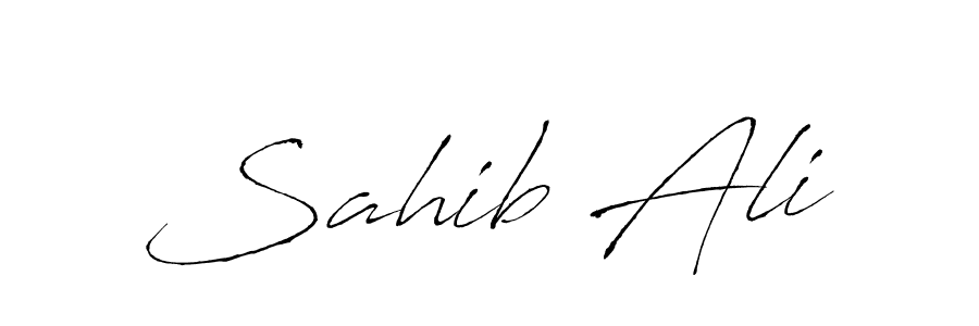 Make a beautiful signature design for name Sahib Ali. With this signature (Antro_Vectra) style, you can create a handwritten signature for free. Sahib Ali signature style 6 images and pictures png