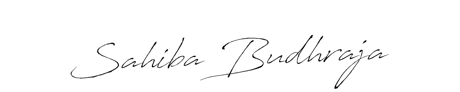 Create a beautiful signature design for name Sahiba Budhraja. With this signature (Antro_Vectra) fonts, you can make a handwritten signature for free. Sahiba Budhraja signature style 6 images and pictures png