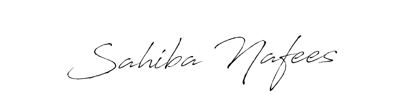 The best way (Antro_Vectra) to make a short signature is to pick only two or three words in your name. The name Sahiba Nafees include a total of six letters. For converting this name. Sahiba Nafees signature style 6 images and pictures png