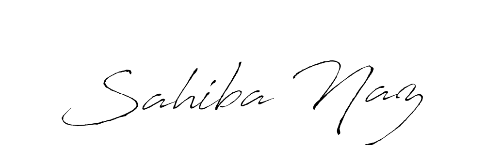 How to make Sahiba Naz name signature. Use Antro_Vectra style for creating short signs online. This is the latest handwritten sign. Sahiba Naz signature style 6 images and pictures png