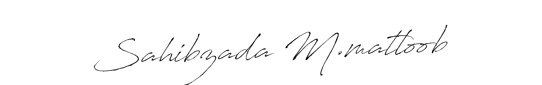 How to make Sahibzada M.matloob name signature. Use Antro_Vectra style for creating short signs online. This is the latest handwritten sign. Sahibzada M.matloob signature style 6 images and pictures png