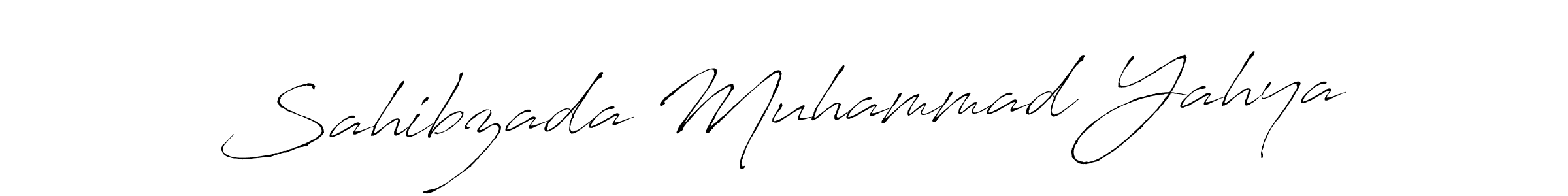 Make a short Sahibzada Muhammad Yahya signature style. Manage your documents anywhere anytime using Antro_Vectra. Create and add eSignatures, submit forms, share and send files easily. Sahibzada Muhammad Yahya signature style 6 images and pictures png