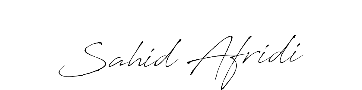 Design your own signature with our free online signature maker. With this signature software, you can create a handwritten (Antro_Vectra) signature for name Sahid Afridi. Sahid Afridi signature style 6 images and pictures png