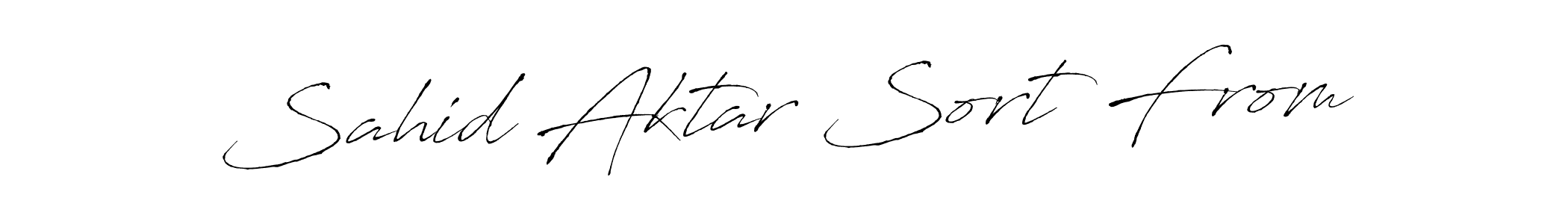 Also we have Sahid Aktar Sort From name is the best signature style. Create professional handwritten signature collection using Antro_Vectra autograph style. Sahid Aktar Sort From signature style 6 images and pictures png