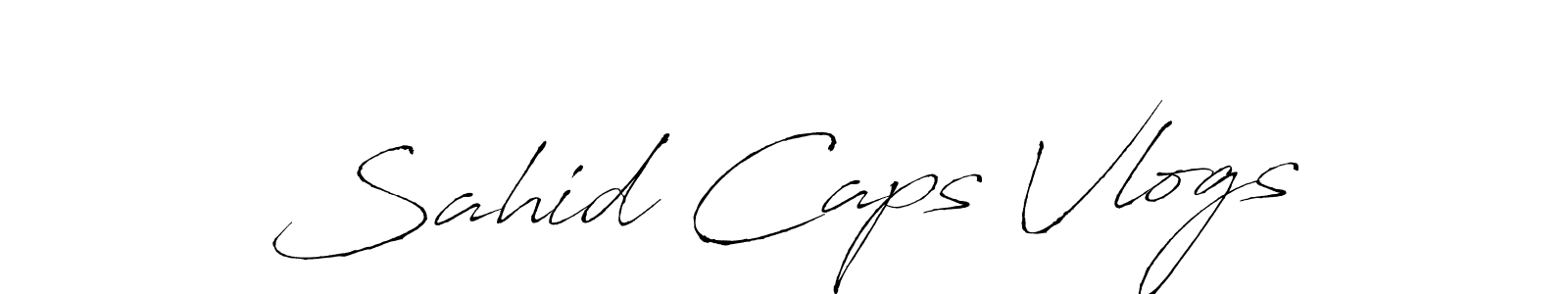 Sahid Caps Vlogs stylish signature style. Best Handwritten Sign (Antro_Vectra) for my name. Handwritten Signature Collection Ideas for my name Sahid Caps Vlogs. Sahid Caps Vlogs signature style 6 images and pictures png