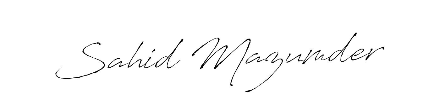 Make a beautiful signature design for name Sahid Mazumder. With this signature (Antro_Vectra) style, you can create a handwritten signature for free. Sahid Mazumder signature style 6 images and pictures png