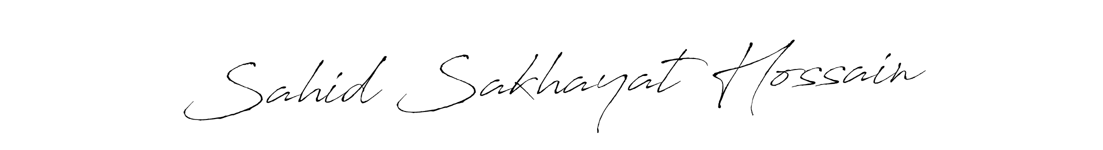 Make a beautiful signature design for name Sahid Sakhayat Hossain. With this signature (Antro_Vectra) style, you can create a handwritten signature for free. Sahid Sakhayat Hossain signature style 6 images and pictures png