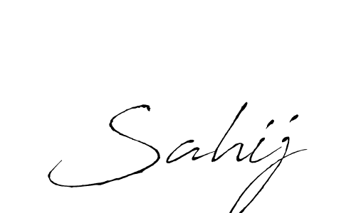 Use a signature maker to create a handwritten signature online. With this signature software, you can design (Antro_Vectra) your own signature for name Sahij. Sahij signature style 6 images and pictures png