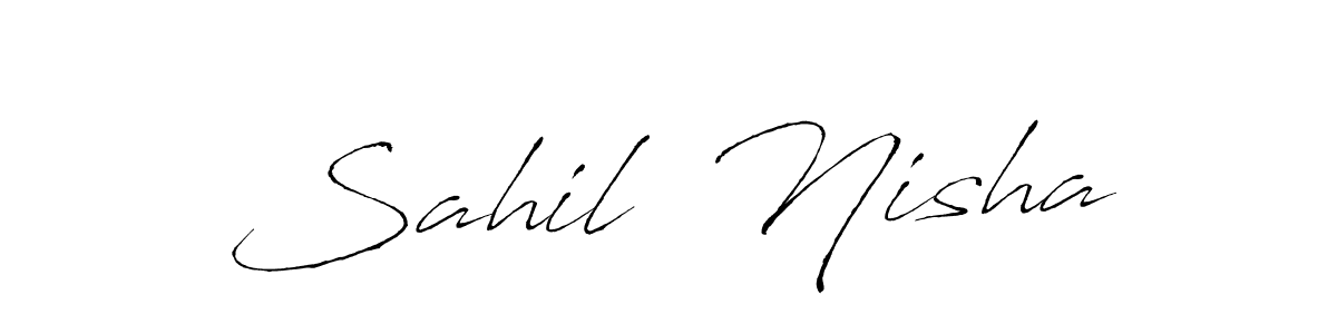 Sahil  Nisha stylish signature style. Best Handwritten Sign (Antro_Vectra) for my name. Handwritten Signature Collection Ideas for my name Sahil  Nisha. Sahil  Nisha signature style 6 images and pictures png