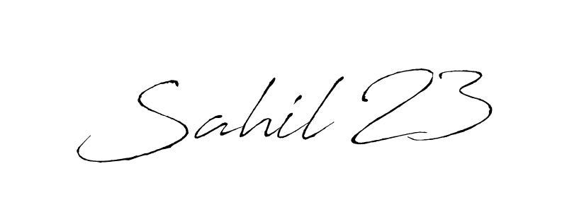 Make a beautiful signature design for name Sahil 23. Use this online signature maker to create a handwritten signature for free. Sahil 23 signature style 6 images and pictures png