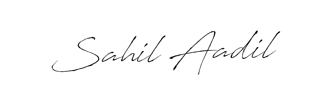 Sahil Aadil stylish signature style. Best Handwritten Sign (Antro_Vectra) for my name. Handwritten Signature Collection Ideas for my name Sahil Aadil. Sahil Aadil signature style 6 images and pictures png