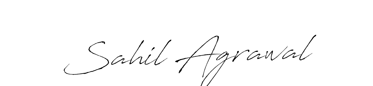 Design your own signature with our free online signature maker. With this signature software, you can create a handwritten (Antro_Vectra) signature for name Sahil Agrawal. Sahil Agrawal signature style 6 images and pictures png