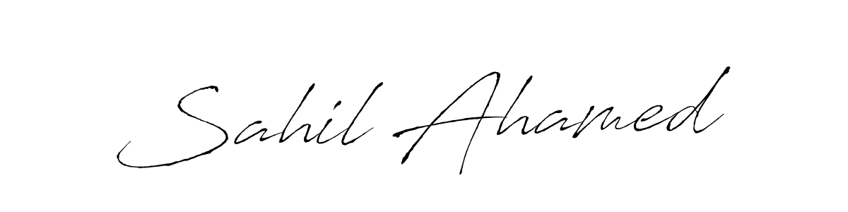 How to make Sahil Ahamed name signature. Use Antro_Vectra style for creating short signs online. This is the latest handwritten sign. Sahil Ahamed signature style 6 images and pictures png