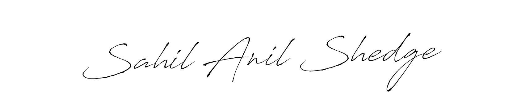 This is the best signature style for the Sahil Anil Shedge name. Also you like these signature font (Antro_Vectra). Mix name signature. Sahil Anil Shedge signature style 6 images and pictures png