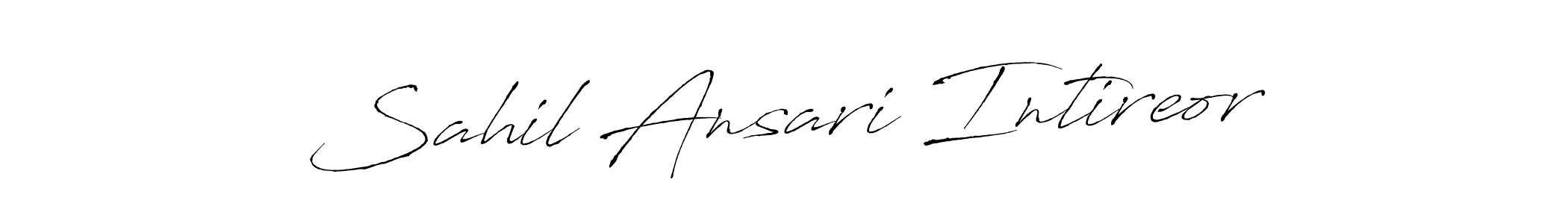 Make a beautiful signature design for name Sahil Ansari Intireor. With this signature (Antro_Vectra) style, you can create a handwritten signature for free. Sahil Ansari Intireor signature style 6 images and pictures png