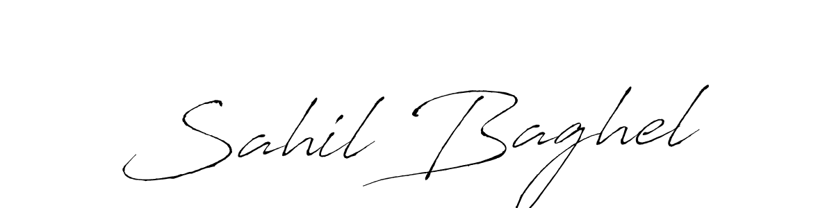 How to make Sahil Baghel name signature. Use Antro_Vectra style for creating short signs online. This is the latest handwritten sign. Sahil Baghel signature style 6 images and pictures png