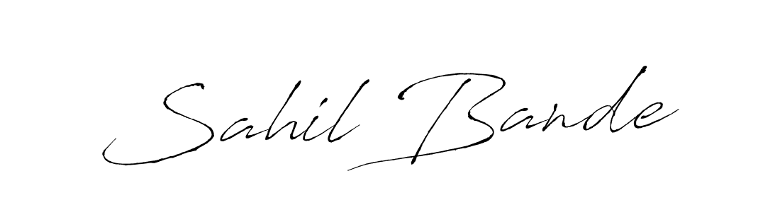 How to make Sahil Bande name signature. Use Antro_Vectra style for creating short signs online. This is the latest handwritten sign. Sahil Bande signature style 6 images and pictures png