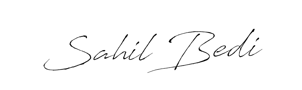 How to make Sahil Bedi signature? Antro_Vectra is a professional autograph style. Create handwritten signature for Sahil Bedi name. Sahil Bedi signature style 6 images and pictures png