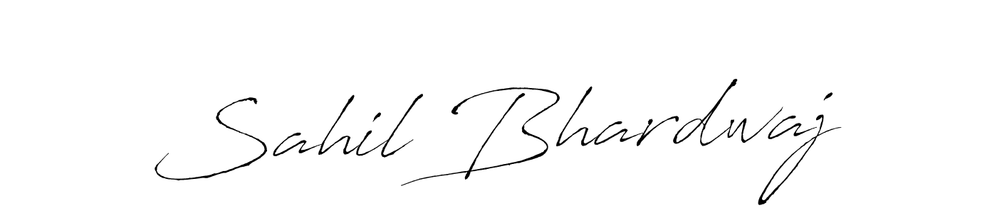 How to make Sahil Bhardwaj name signature. Use Antro_Vectra style for creating short signs online. This is the latest handwritten sign. Sahil Bhardwaj signature style 6 images and pictures png