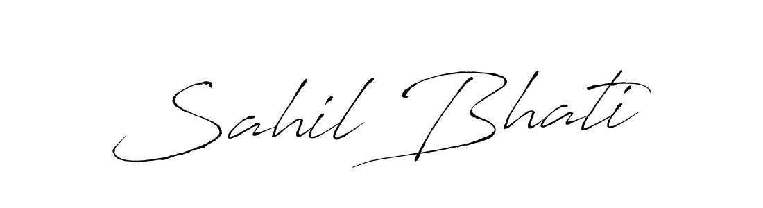 How to make Sahil Bhati name signature. Use Antro_Vectra style for creating short signs online. This is the latest handwritten sign. Sahil Bhati signature style 6 images and pictures png