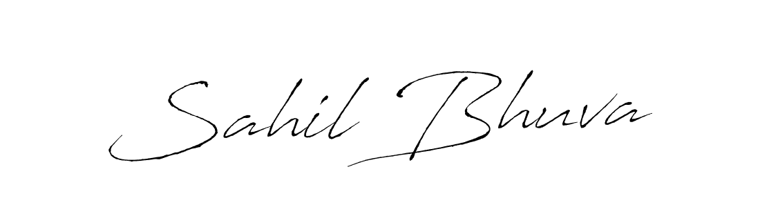 How to make Sahil Bhuva name signature. Use Antro_Vectra style for creating short signs online. This is the latest handwritten sign. Sahil Bhuva signature style 6 images and pictures png