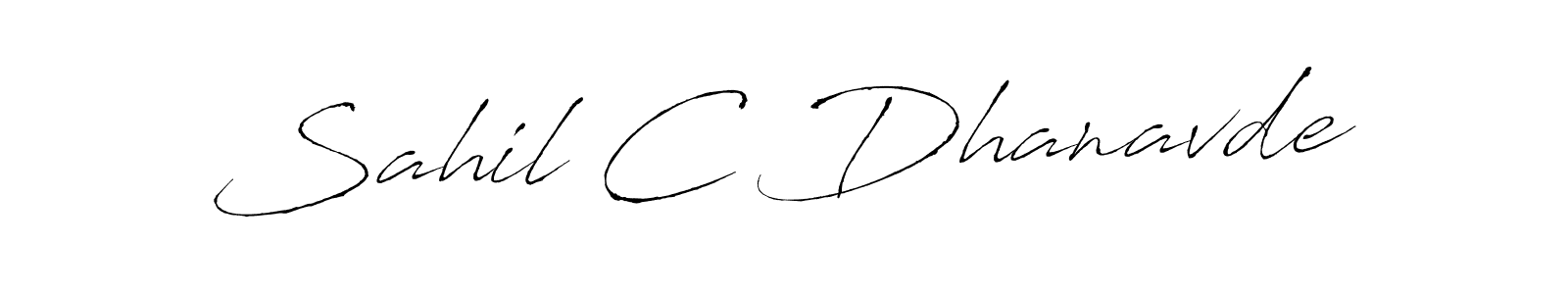 Design your own signature with our free online signature maker. With this signature software, you can create a handwritten (Antro_Vectra) signature for name Sahil C Dhanavde. Sahil C Dhanavde signature style 6 images and pictures png