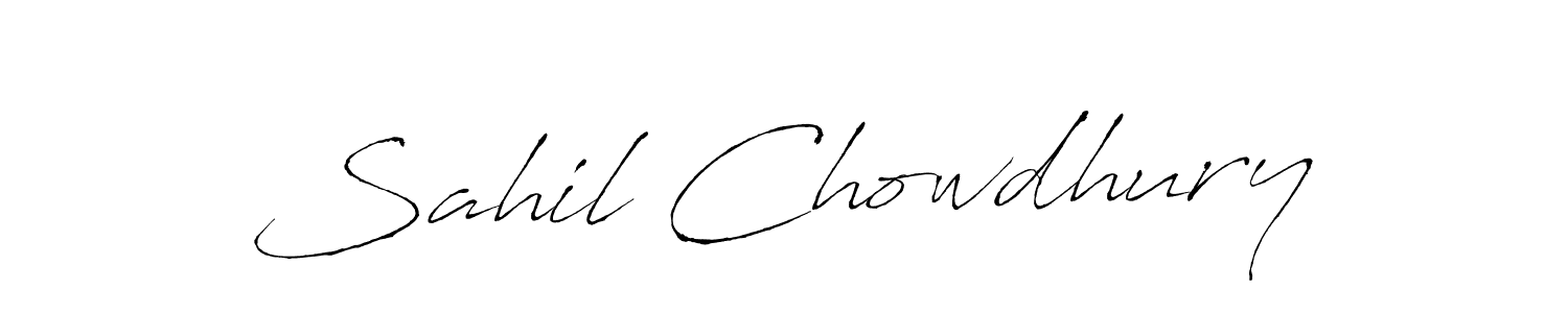 Sahil Chowdhury stylish signature style. Best Handwritten Sign (Antro_Vectra) for my name. Handwritten Signature Collection Ideas for my name Sahil Chowdhury. Sahil Chowdhury signature style 6 images and pictures png