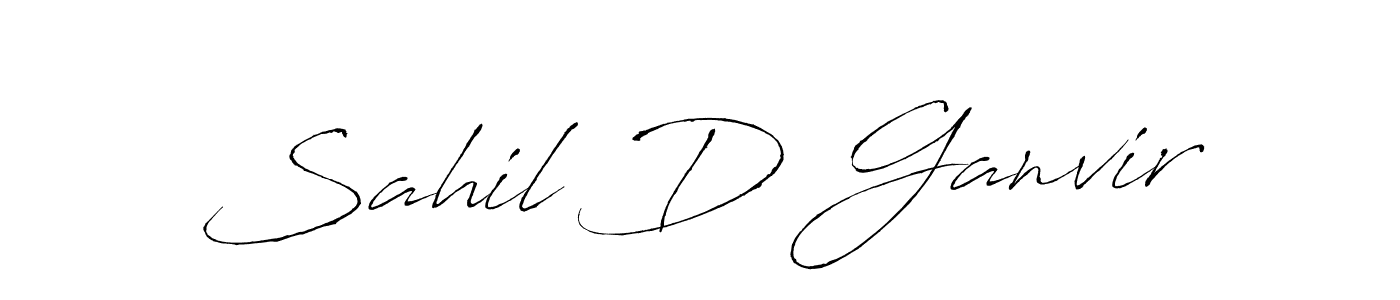 Similarly Antro_Vectra is the best handwritten signature design. Signature creator online .You can use it as an online autograph creator for name Sahil D Ganvir. Sahil D Ganvir signature style 6 images and pictures png