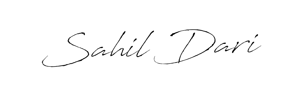 This is the best signature style for the Sahil Dari name. Also you like these signature font (Antro_Vectra). Mix name signature. Sahil Dari signature style 6 images and pictures png