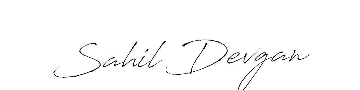 Use a signature maker to create a handwritten signature online. With this signature software, you can design (Antro_Vectra) your own signature for name Sahil Devgan. Sahil Devgan signature style 6 images and pictures png