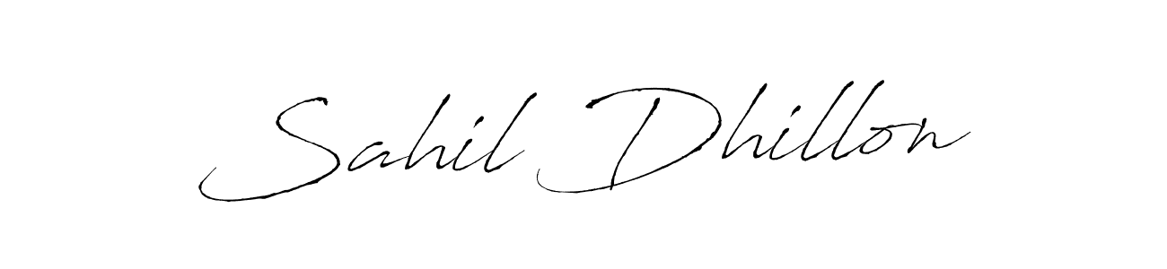 How to make Sahil Dhillon signature? Antro_Vectra is a professional autograph style. Create handwritten signature for Sahil Dhillon name. Sahil Dhillon signature style 6 images and pictures png