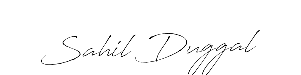 Make a beautiful signature design for name Sahil Duggal. With this signature (Antro_Vectra) style, you can create a handwritten signature for free. Sahil Duggal signature style 6 images and pictures png
