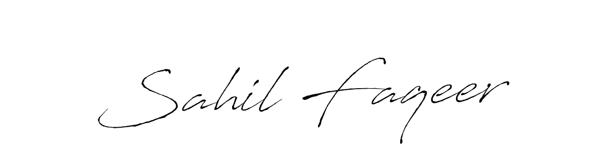 How to make Sahil Faqeer signature? Antro_Vectra is a professional autograph style. Create handwritten signature for Sahil Faqeer name. Sahil Faqeer signature style 6 images and pictures png